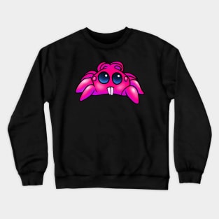 Cute Pink Spider With Crooked Teeth Crewneck Sweatshirt